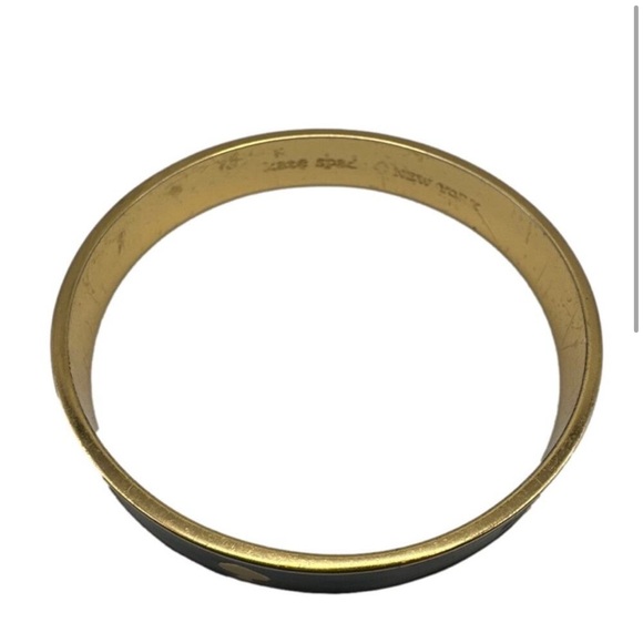 Kate Spade New Black Enamel Spade "Spot the Spade" Bracelet - Picture 3 of 5